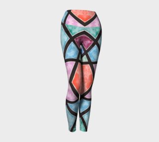 Colorful Stained Glass I Yoga Leggings preview