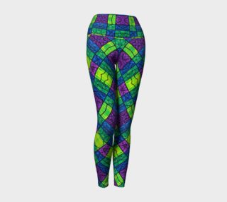 Serenity Stained Glass II Diagonal Yoga Leggings  preview