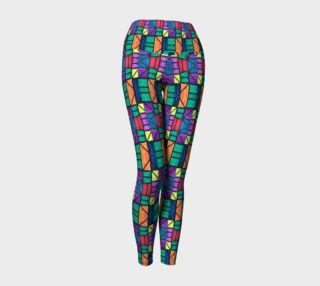 Art Deco Stained Glass Yoga Leggings preview