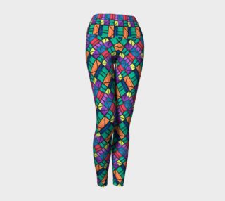 Art Deco Stained Glass Yoga Leggings II preview