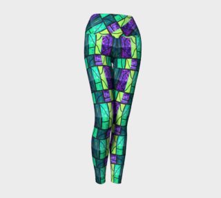 Cross Stained Glass Yoga Leggings preview