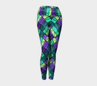 Cross Stained Glass Yoga Leggings II preview