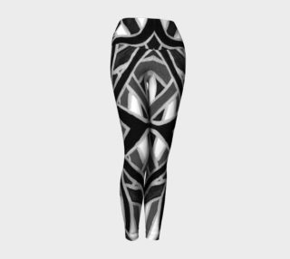 Black & White Ribbon Yoga Leggings I preview