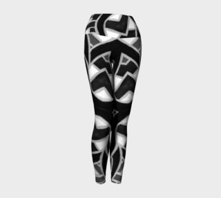 Black & White Ribbon Yoga Leggings IV preview