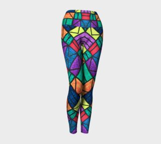SW Detroit Stained Glass Yoga Leggings III preview