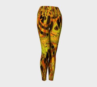 Orange Tiger Abstract Yoga Leggings preview