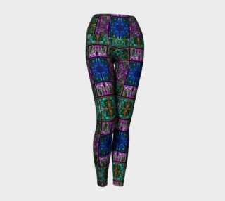 Amethyst Stained Glass Yoga Leggings II preview