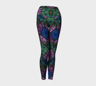 Amethyst Stained Glass Yoga Leggings III preview