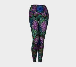Amethyst Stained Glass Yoga Leggings IV preview
