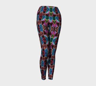 Corinthian Rose Stained Glass Yoga Leggings preview