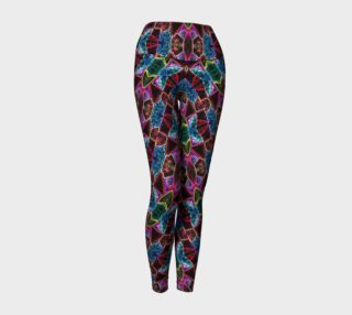 Corinthian Rose Stained Glass Yoga Leggings II preview
