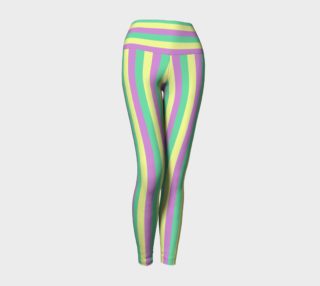 Mardi Gras Yoga Leggings- Stripes (Adult) preview