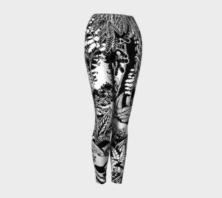 Landscape Art Yoga Pants - B&W Forest Print Pants preview