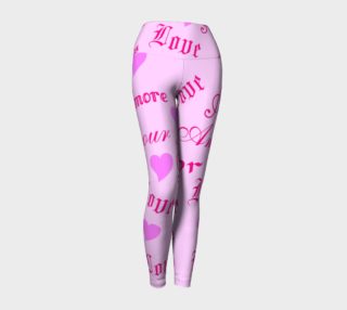 Language of Love in Pink on Pink Yoga Leggings preview