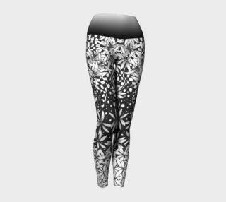 Fractal Leggins - Flower of Life with black fade band preview