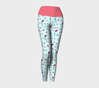 Under the Sea Yoga Leggings with Peach Band preview