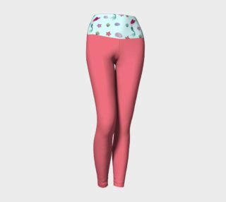 Peach Yoga Leggings with Under the Sea Band preview