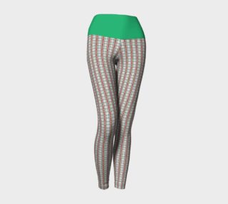 Classic Plaid Yoga Leggings with Green Band preview
