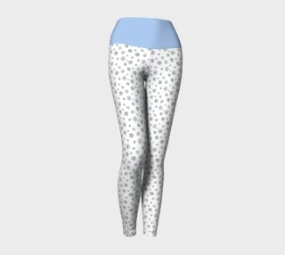 Snowflakes Yoga Leggings with Blue Band preview