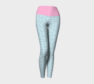 Pretty Kitty Yoga Leggings with Pink Band preview