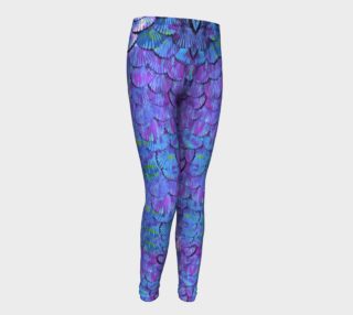 Youth/Child Lilac Mermaid Scale Leggings  preview