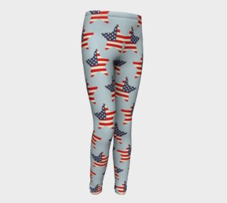 USA Flag Stars Patriotic Kid Leggings preview