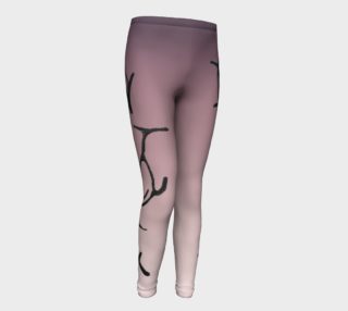 pink ombre whale youth leggings preview