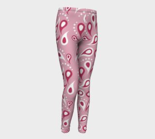Pink Paisley Leggings - Valentine's Day preview