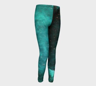 North America Nebula Infrared Turquoise Youth Leggings preview