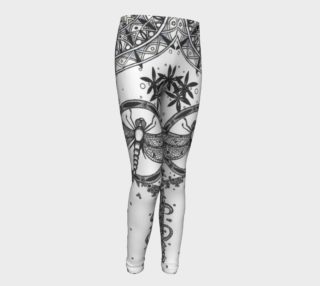 Dragonfly Mandala Floral Girls Leggings preview