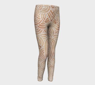 Iced coffee and white swirls doodles Youth Leggings preview