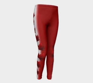Kid's Canada Flag Leggings Canada Stretchy Pants preview