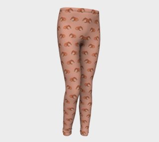 Red rabbit ram pattern Youth Leggings preview