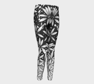 Ombre Legs Flower of Life Floral Gradient Girls Leggings preview