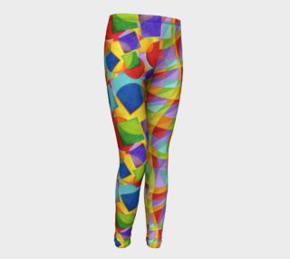 Candy Rainbow Plaid Youth Leggings preview