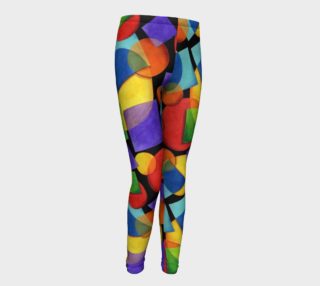 Candy Rainbow Geometric Youth Leggings preview