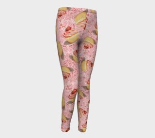 Pink Paisley Cupcakes Youth Leggings preview