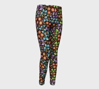 Filigree Floral Youth Leggings small print preview