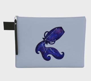 Astrological sign Aquarius constellation Zipper Carry All Pouch aperçu