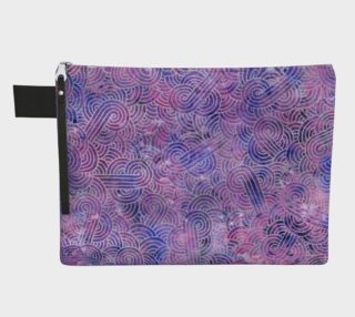 Purple and faux silver swirls doodles Zipper Carry All Pouch preview