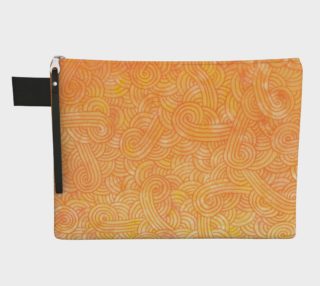 Yellow and orange swirls doodles Zipper Carry All Pouch preview