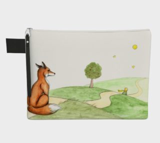 The little prince and the fox Zipper Carry All Pouch preview