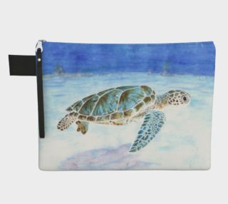 Sea turtle underwater Zipper Carry All Pouch preview