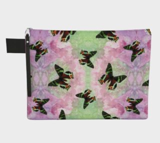 Urania Ripheus butterflies pattern Zipper Carry All Pouch  preview