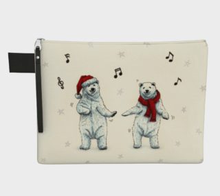 The polar bears wish you a Merry Christmas Zipper Carry All Pouch preview