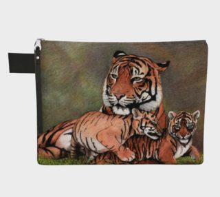 Family tigers Zipper Carry All Pouch preview