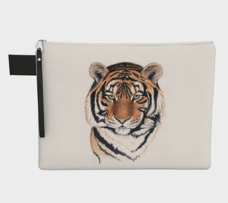 Tiger portrait watercolor Zipper Carry All Pouch preview
