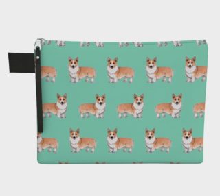 Welsh corgi dogs pattern Zipper Carry All Pouch preview