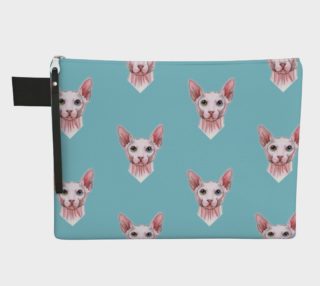 Sphynx cats pattern Zipper Carry All Pouch preview