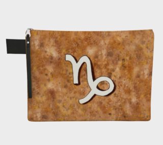 Capricorn astrological sign Zipper Carry All Pouch preview
